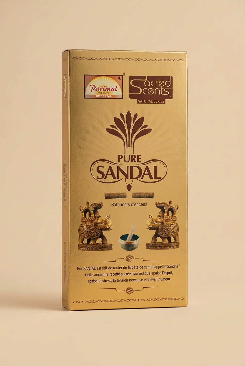 Pur Sandal Bâtonnets d’encens – Sacred Scents – Boîte de 6 paquets