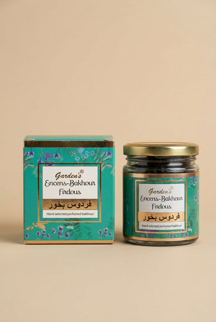 Firdous Encens – Garden’s – Pot en verre de 40 g
