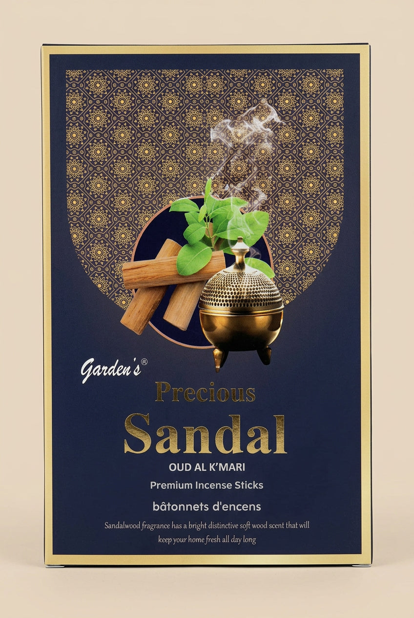 Precious Sandal Bâtonnets d’encens – Garden’s – Boîte de 6 paquets