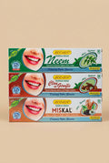 Pack découverte dentifrices Loo Loo – Neem, Clou de Girofle & Miskal – 3 × 100 g
