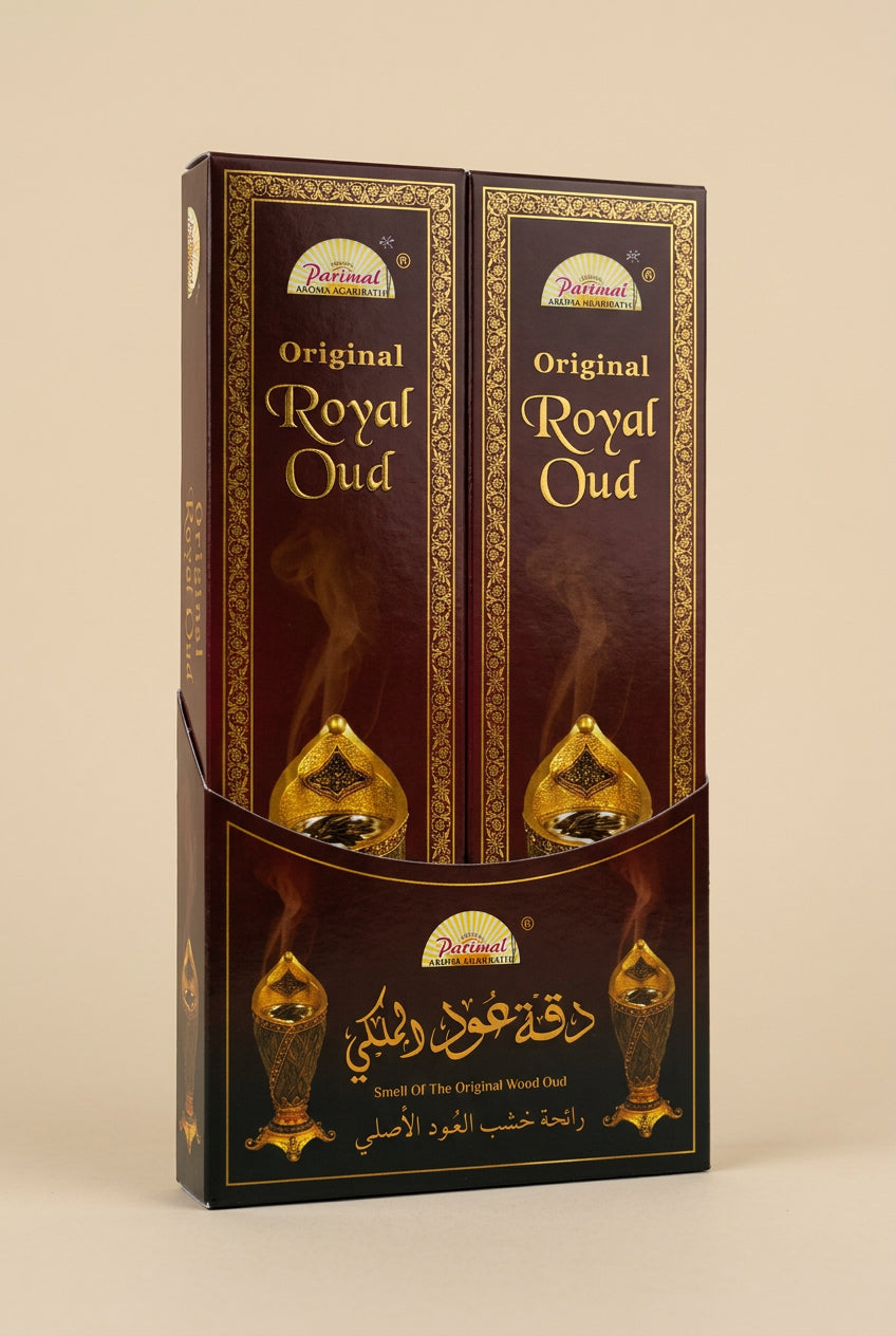 Royal Oudh Bâtonnets d'encens – Parimal – Boîte de 6 paquets