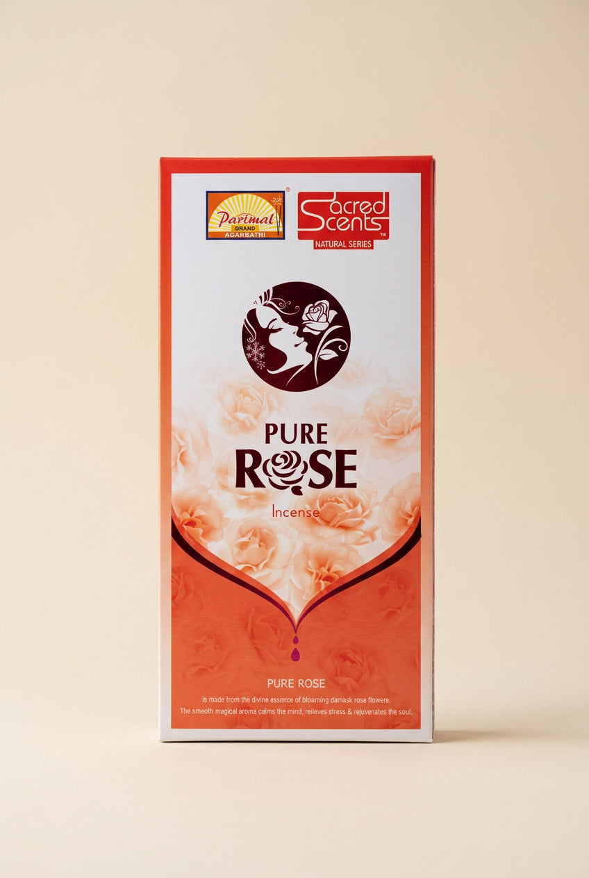 Pur Rose Bâtonnets d'encens – Sacred Scents – Boîte de 6 paquets