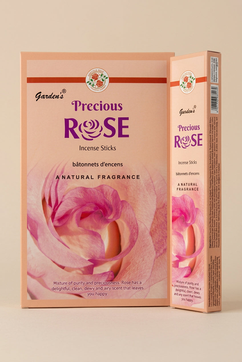 Precious Rose Bâtonnets d'encens – Garden’s – Boîte de 6 paquets