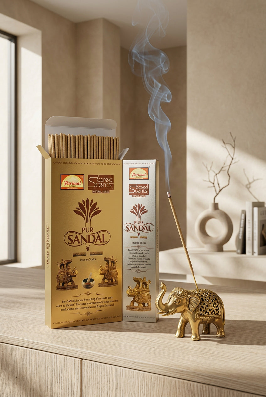 Pur Sandal Bâtonnets d’encens – Sacred Scents – Boîte de 6 paquets