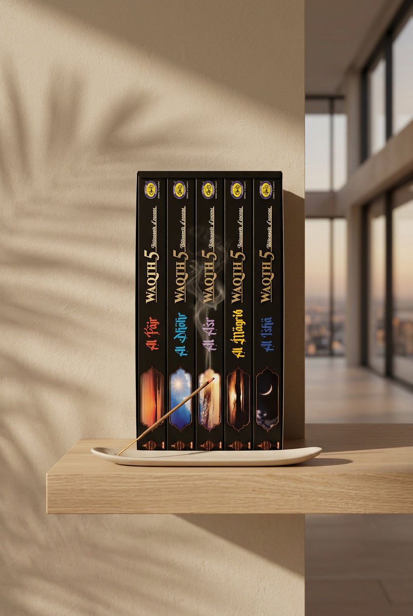 Waqth 5 Bâtonnets d’encens – Cycle – Coffret de 5 paquets