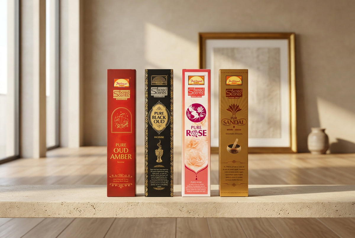 Découverte Prestige encens Naturels Sacred Scents de Parimal – 4 parfums